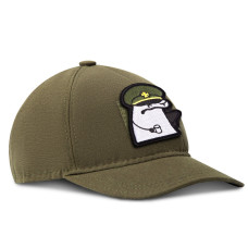 Шеврон на липучці Флорк солдат ЗСУ з чашкою 5,5х8 см вишитий патч нашивка