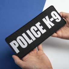 Набір шевронів 3 шт на липучці Поліція Police K-9 вишитий патч нашивка шеврони для собак кинолог