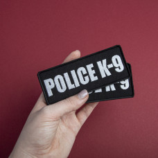 Набір шевронів 3 шт на липучці Поліція Police K-9 вишитий патч нашивка шеврони для собак кинолог