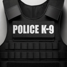 Набір шевронів 3 шт на липучці Поліція Police K-9 вишитий патч нашивка шеврони для собак кинолог