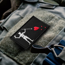 Набір шевронів 2 шт з липучкою Пірат Чорна Борода Blackbeard 5х8 см, вишитий патч нашивка шеврон липучка