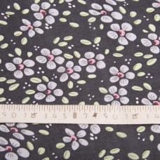 Тканина плательна шифон Марічка чорно/сірий