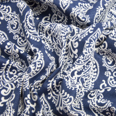Тканина декоративна Стамбул з водовідштовхувальним просоченням V-006 темно синя