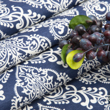 Тканина декоративна Стамбул з водовідштовхувальним просоченням V-006 темно синя