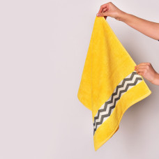 Рушник махровий 70х140 см IZZI, жовтий, натуральний бавовняний, банний, для тіла