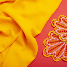 Тканина шифон креп однотонний жовтий