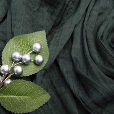 Тканина плательна шовк креш Джура 108 г/м2 т/зелена