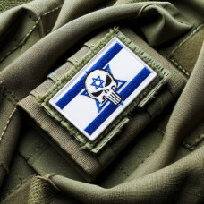 Набір шевронів 2 шт. з липучкою PUNISHER Череп Каратель червоний, вишитий патч 5х8 см