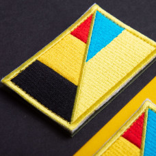 Набір шевронів 2 шт з липучкою Прапор України та Бельгії 5х8 см вишитий патч нашивка шеврон Україна та Бельгія