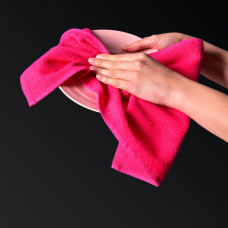 Махровий рушник "Наталі" 50х90 см, малиновий, щільність 360 г/м², натуральна бавовна