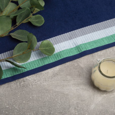 Махровий рушник "Смуга" 70х135 см, синій, щільність 380 г/м², натуральна бавовна