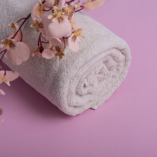 Махровий рушник "Наталі" 70х140 см, бежевий, щільність 360 г/м², натуральна бавовна