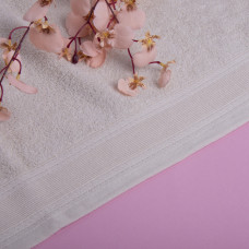 Махровий рушник "Наталі" 70х140 см, бежевий, щільність 360 г/м², натуральна бавовна