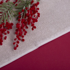 Махровий рушник "Ідеал" 70х140 см, бежевий, щільність 450 г/м², натуральна бавовна