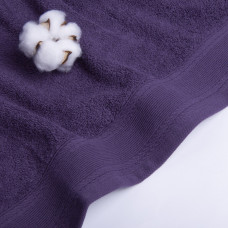 Махровий рушник 70х140 см Наталі, щільність 360 г/м², фіолетовий, банний, бавовна, натуральний бавовняний