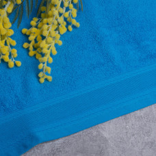 Рушник махровий 50х90 см Наталі щіл 360 грм/м2 бірюза для рук та обличчя бавовняне натуральне, бавовна
