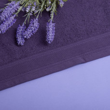 Рушник махровий 100х150 см Наталі щіл 360 грм/м2 фіолет, для тіла та сауни, бавовна, натуральне бавовняне