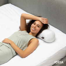 Подушка валик 15х40 см IDEIA антиалергенна, біла, підтримка для шиї та голови