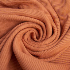 Тканина Кашкорсе IDEIA трикотажне полотно, 40 см, 300 г/м2, бавовна, рубчик, для манжетів, горловин, низ світшотів, кориця