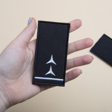 Шеврон нашивка на липучці погон звання ДСНС Старший прапорщик 5х10 см вишитий патч нашивка