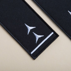 Шеврон нашивка на липучці погон звання ДСНС Старший прапорщик 5х10 см вишитий патч нашивка