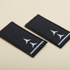 Шеврон нашивка на липучці погон звання ДСНС Старший прапорщик 5х10 см вишитий патч нашивка