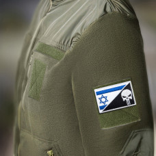 Набір шевронів 2 шт з липучкою Прапор Ізраїлю і Череп Карателя 5х8 см вишитий патч нашивка шеврон Ізраїль