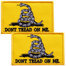 Набір шевронів 2 шт з липучкою Змія Don't Tread On Me 5х8 см вишитий патч нашивка шеврон