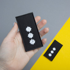 Шеврон на липучці погон звання ДСНС Старший лейтенант 5х10 см вишитий патч нашивка