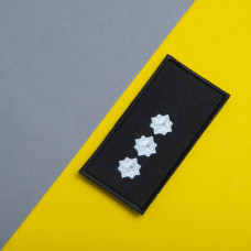 Шеврон на липучці погон звання ДСНС Старший лейтенант 5х10 см вишитий патч нашивка