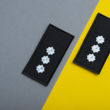 Шеврон на липучці погон звання ДСНС Старший лейтенант 5х10 см вишитий патч нашивка