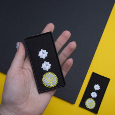 Шеврон на липучці погон звання ДСНС Генерал Лейтенант 5х10 см вишитий патч нашивка