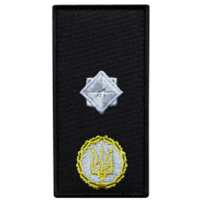 Шеврон на липучці погон звання ДСНС Генерал Майор 5х10 см вишитий патч нашивка