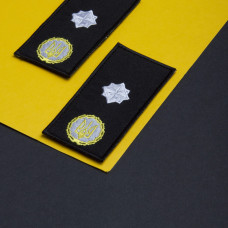 Шеврон на липучці погон звання ДСНС Генерал Майор 5х10 см вишитий патч нашивка