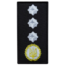 Шеврон на липучці погон звання ДСНС Генерал Полковник 5х10 см вишитий патч нашивка