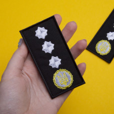 Шеврон на липучці погон звання ДСНС Генерал Полковник 5х10 см вишитий патч нашивка