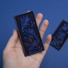 Шеврон на липучці погон звання ЗСУ Бригадного Генерала 5х10 см вишитий патч нашивка