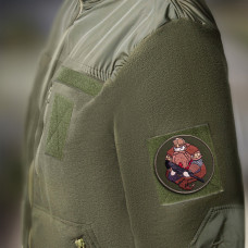 Шеврон на липучці Бородач 8 см вишитий патч нашивка