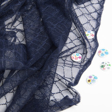 Тканина сітка стрейч V-4/4 ромб т/синя