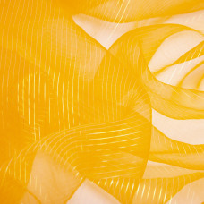 Тканина органза хамелеон смужки помаранч