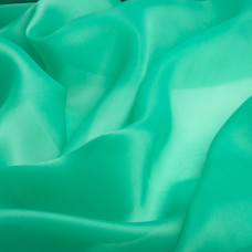 Тканина органза шовк однотонна зелена