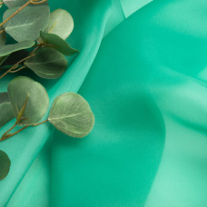 Тканина органза шовк однотонна зелена