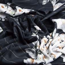 Тканина сатин для постільної білизни бавовна 2,4 м 25917 v-111 Лакі чорний