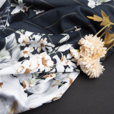 Тканина сатин для постільної білизни бавовна 2,4 м 25917 v-111 Лакі чорний