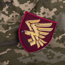 Шеврон на липучці 95 Бригада ДШВ ЗСУ бордо 8х9,5 см вишитий патч нашивка