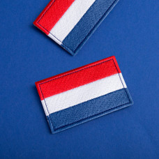Набір шевронів 2 шт на липучці Прапор Нідерландів 5х8 см вишитий патч нашивка шеврон Нідерланди