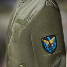 Шеврон на липучці Янгол охоронець ЗСУ 7,6х9,3 см вишитий патч нашивка