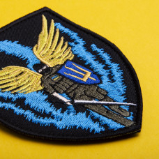 Шеврон на липучці Янгол охоронець ЗСУ 7,6х9,3 см вишитий патч нашивка