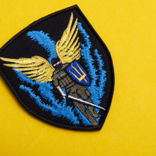 Шеврон на липучці Янгол охоронець ЗСУ 7,6х9,3 см вишитий патч нашивка