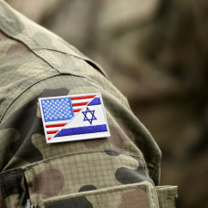 Набір шевронів 2 шт з липучкою Прапор Сша та Ізраїлю 5х8 см вишитий патч нашивка шеврон Америка та Ізраїль